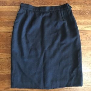 Yves Saint Laurent wool skirt dark gray 14